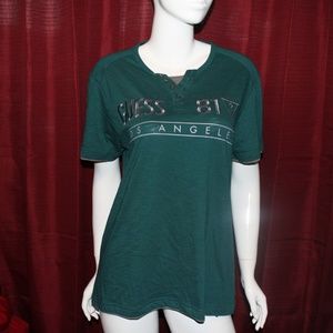 Guess Classic "81 Los Angeles" Button Neck Tee